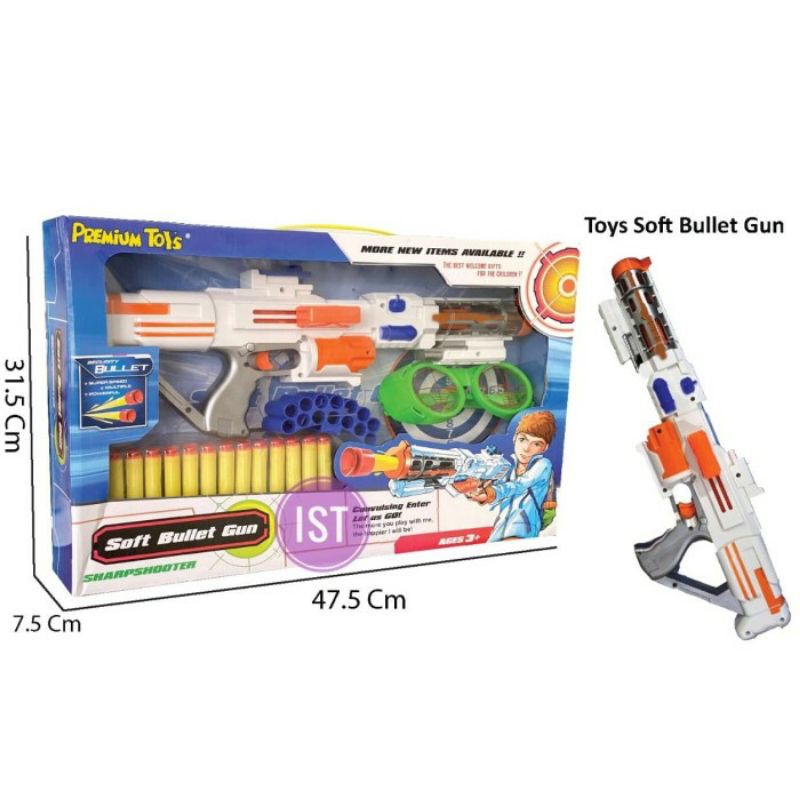 Jual Mainan Tembakan Nerf Soft Bullet Gun Mainan Tembakan Peluru Busa