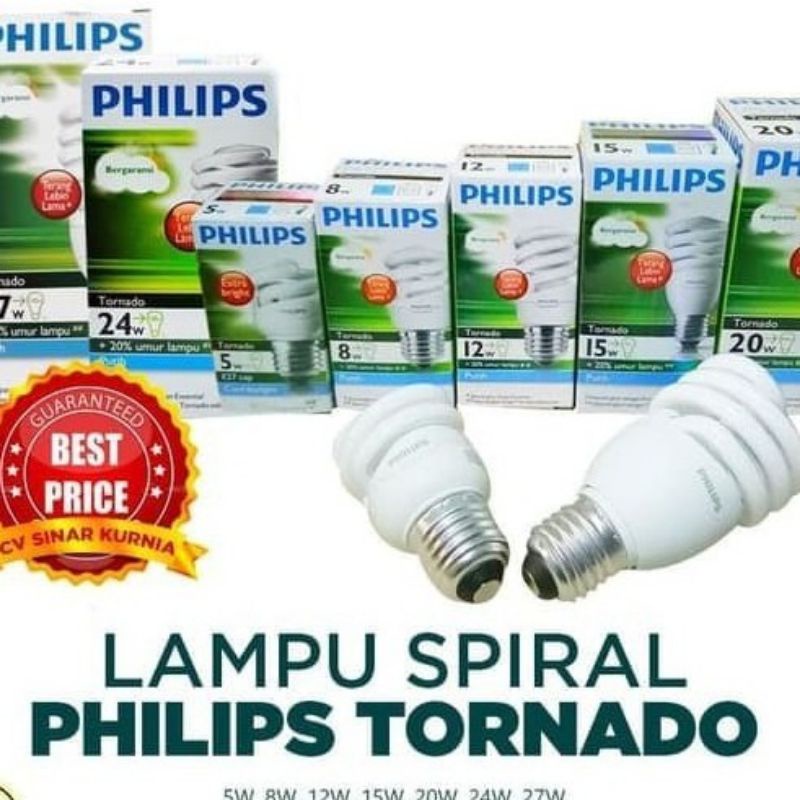 Jual Lampu Philips Spiral Tornado Ulir Spiral Shopee Indonesia