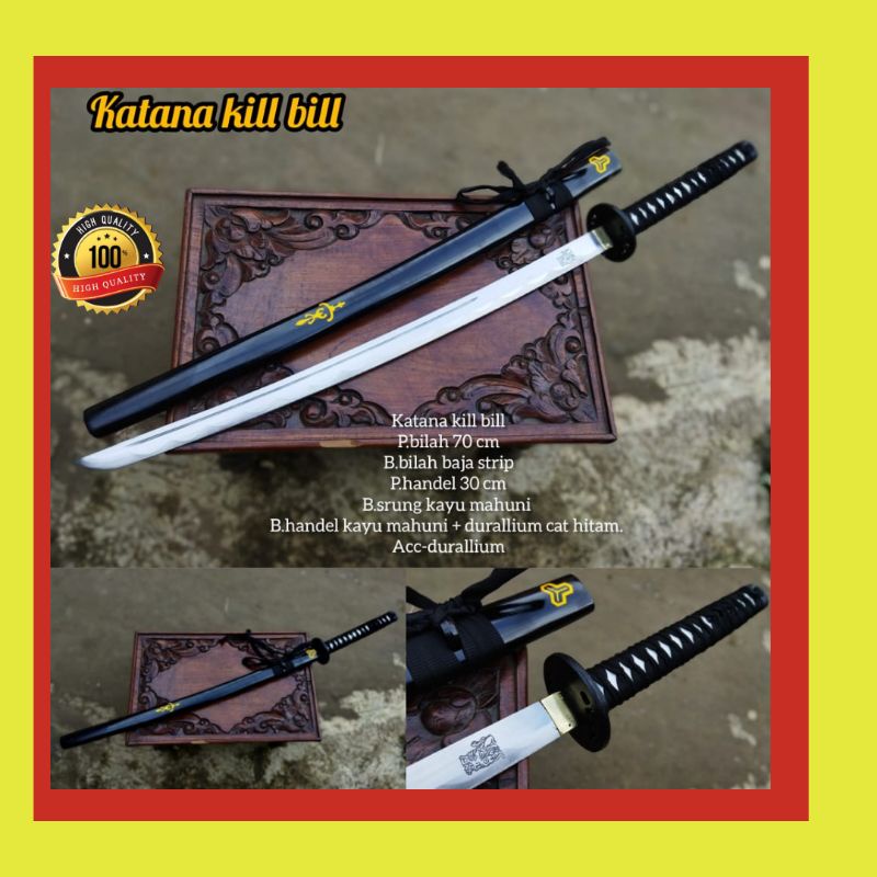 Jual KATANA SAMURAI PEDANG JEPANG KILL BILL SUPER TAJAM SIAP PAKAI