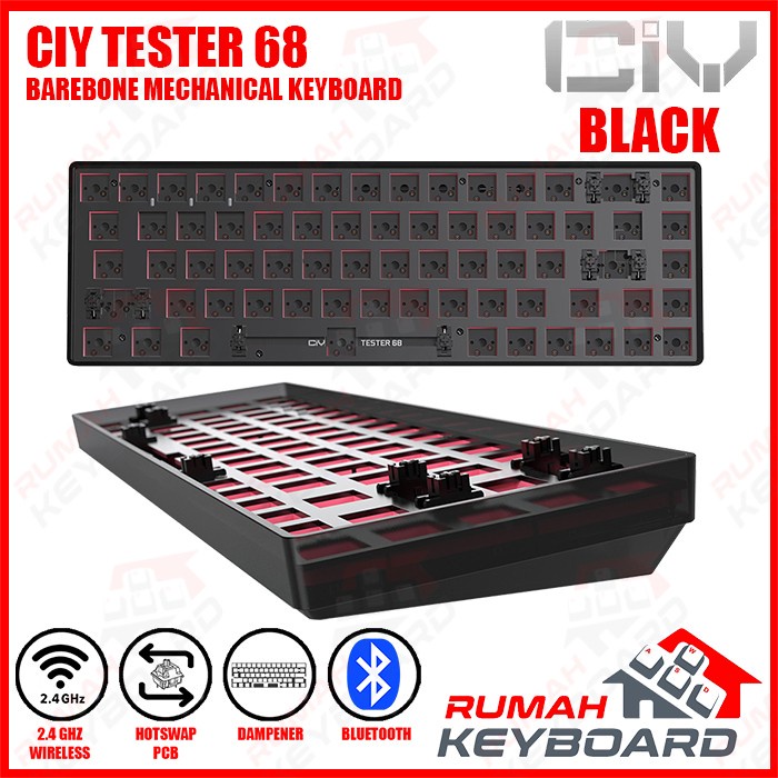 Jual Mechanical Keyboard Ciy Tester Bare Wireless Bt Black