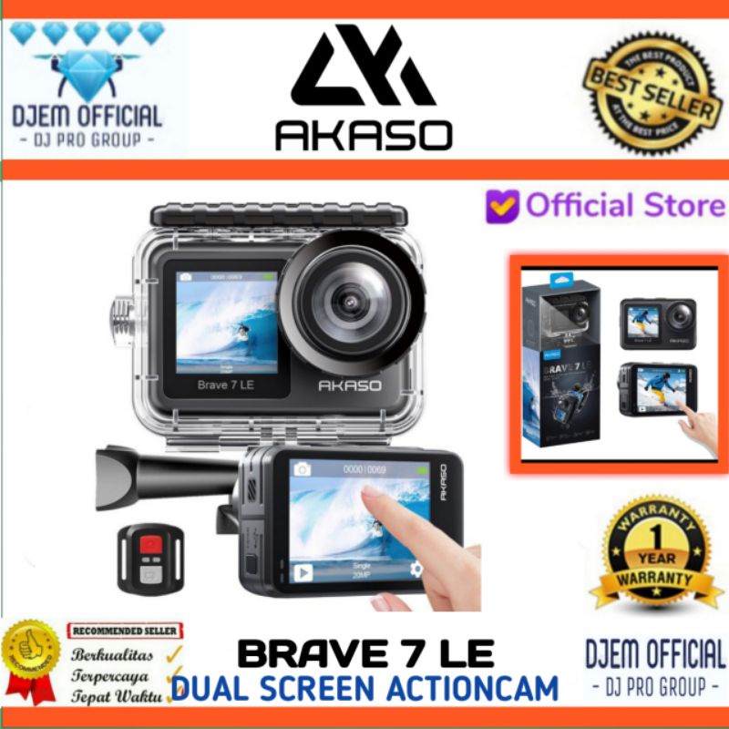 Jual Akaso Brave Le Dual Screen Action Camera K Wifi Eis Waterproof