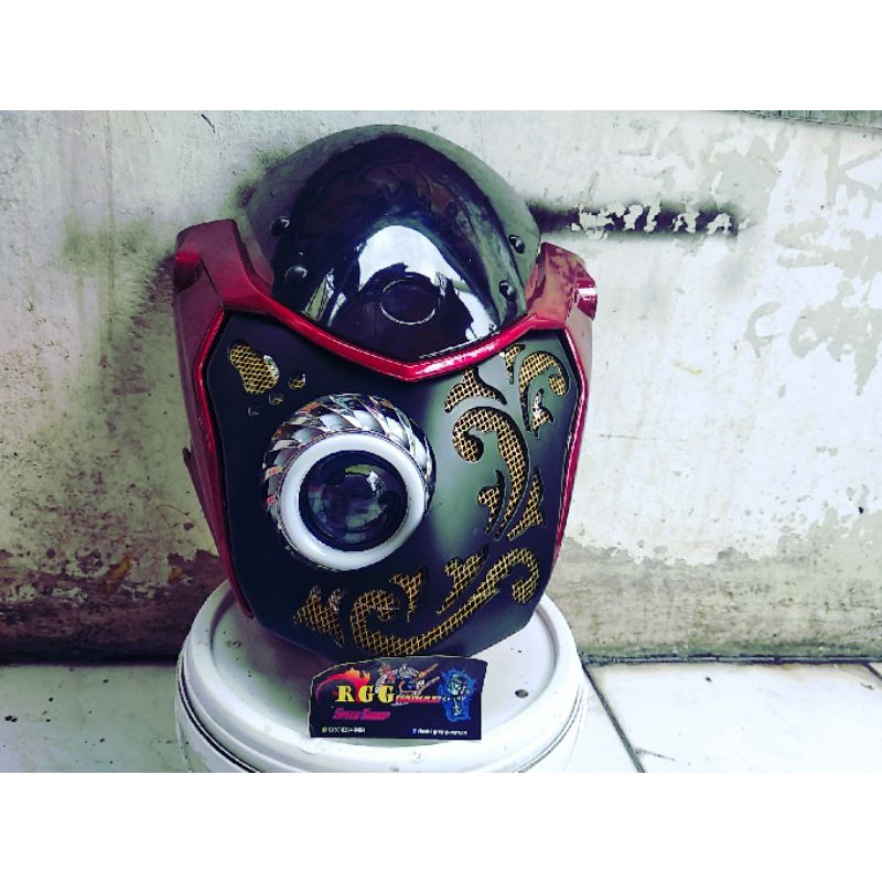 Jual Kedok Headlamp Lampu Depan Vixion New Nvl Motif Custom Coak Projie