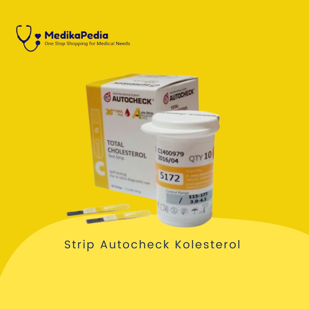 Jual Strip Refill Autocheck Cholesterol Isi 10 Strip Kolesterol Total