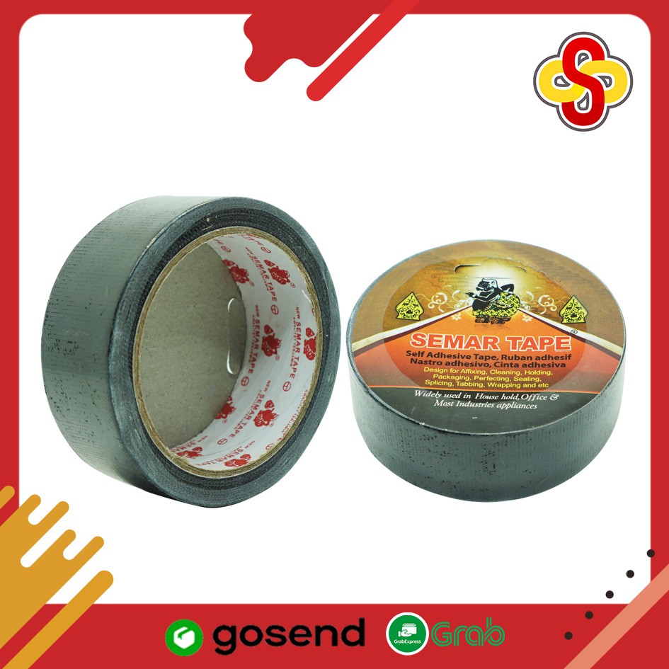 Jual Lakban Kain Cloth Tape Semar Inch Mm X M Hitam