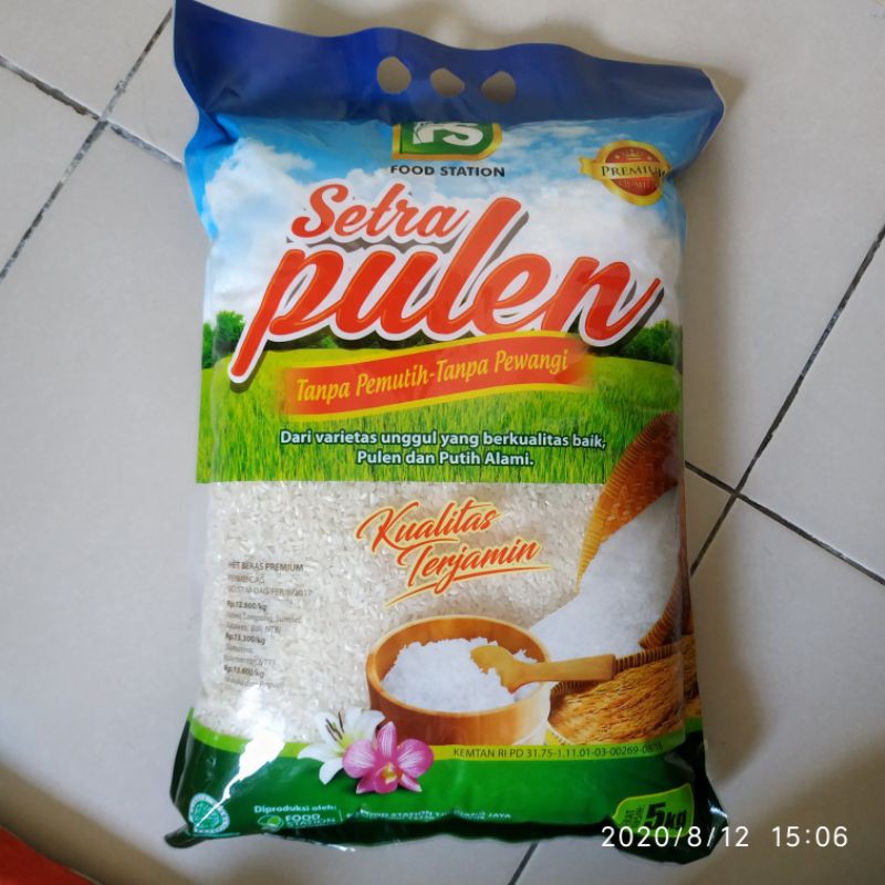 Jual BERAS SETRA PULEN PREMIUM FOOD STATION 5KG KHUSUS GOJEK GRAB