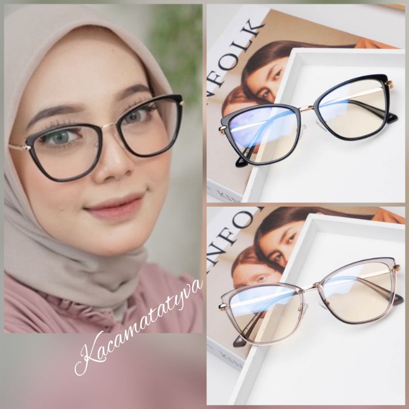 Jual Frame Hiromi 01 PREMIUM Kacamata Wanita Cat Eye TERBARU Shopee