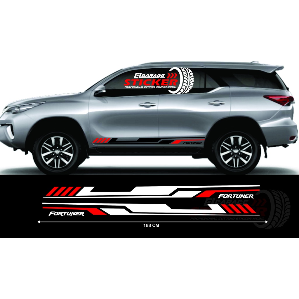 Jual Stiker Mobil Fortuner Cutting Stiker Mobil Toyota Fortuner