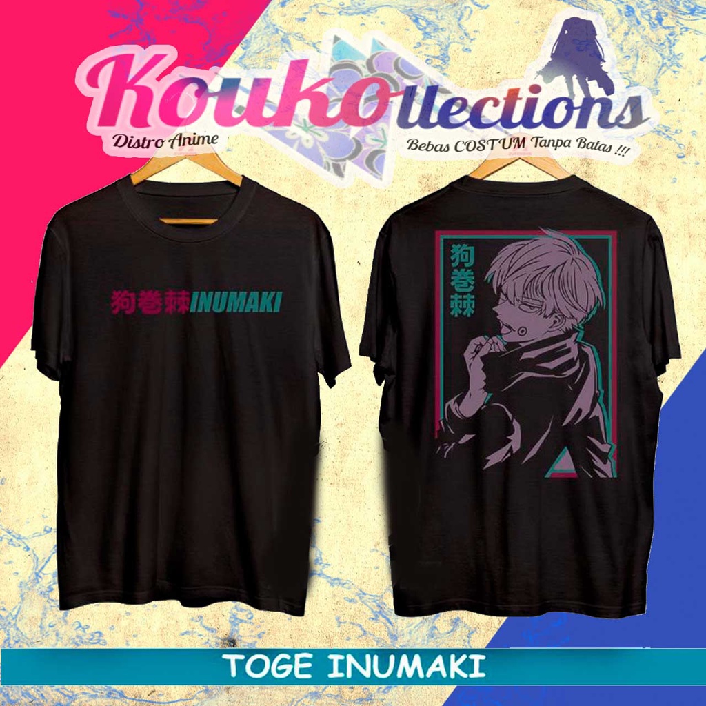 Jual KAOS ANIME JUJUTSU KAISEN TOGE INUMAKI KAOS JEPANG KANJI DISTRO