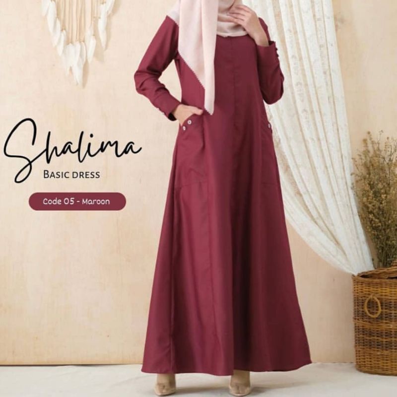 Jual Gamis Syar I Terbaru Gamis Polos Bahan Katun Toyobo Fodu Shopee