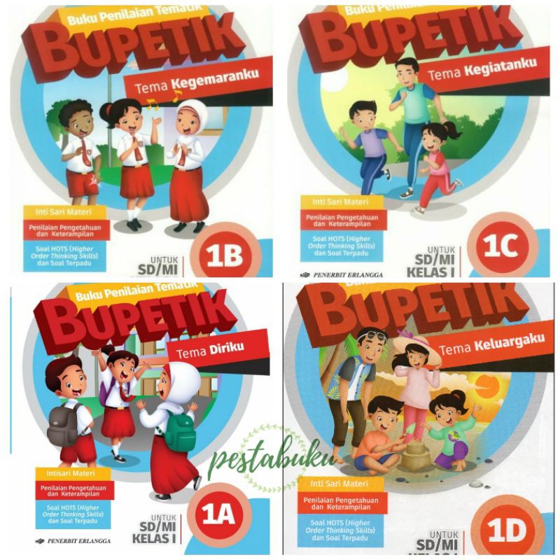 Jual BUPETIK Buku Penilaian Tematik SD MI Kelas 1 Jilid 1A 1B 1C 1D