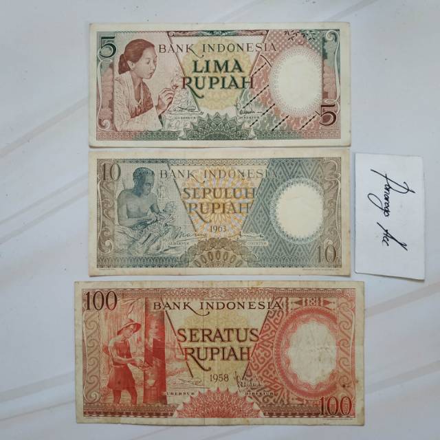 Jual Paket Uang Kuno Seri Pekerja Rupiah Rupiah Tahun