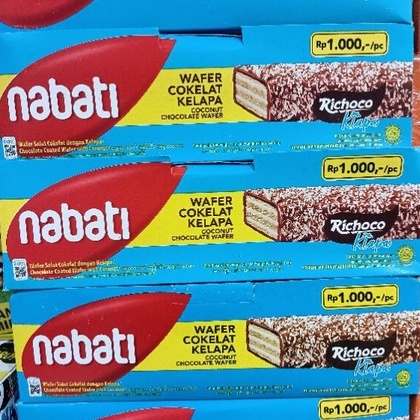 Jual Nabati Coated Wafer Coklat Coated Kelapa Gr Pak Isi