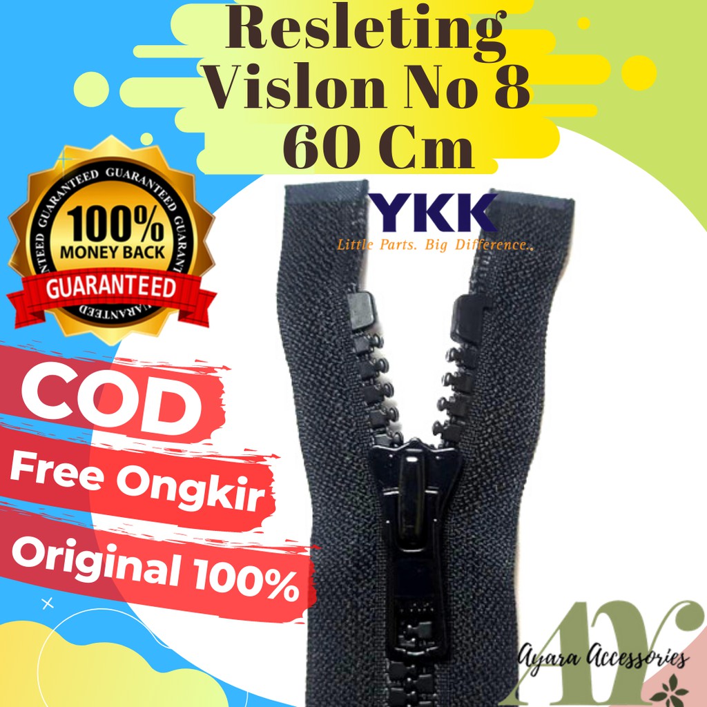 Jual Resleting Zipper Sleting Jaket Ykk Vislon No Panjang Cm