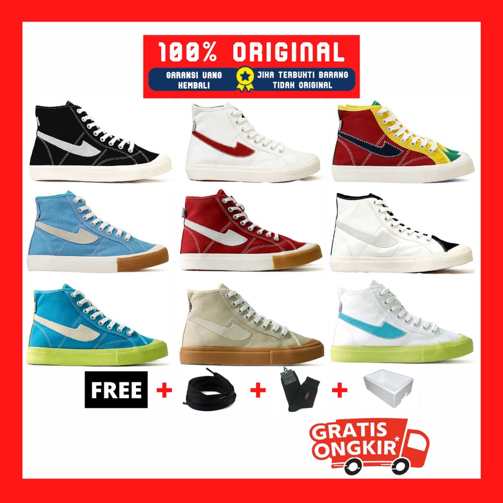 Jual Original Not Sepatu Compass Gazelle High Sneakers Lokal Casual