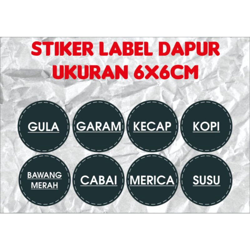 Jual Stiker Label Nama Bumbu Dapur Termurah Shopee Indonesia