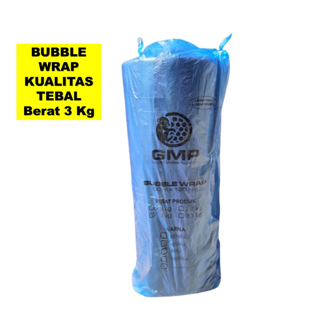 Jual Bubble Wrap MP GMP Bening Hitam Per Rol Kualitas Tebal Berat 3kg