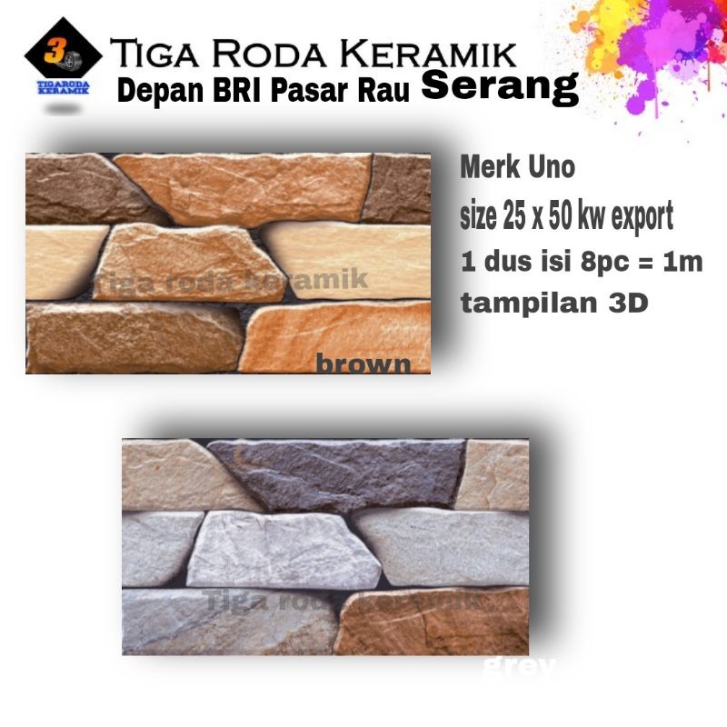 Jual Keramik Dinding Keramik Batu Alam Batu Alam 25x50 Denali Kw Export