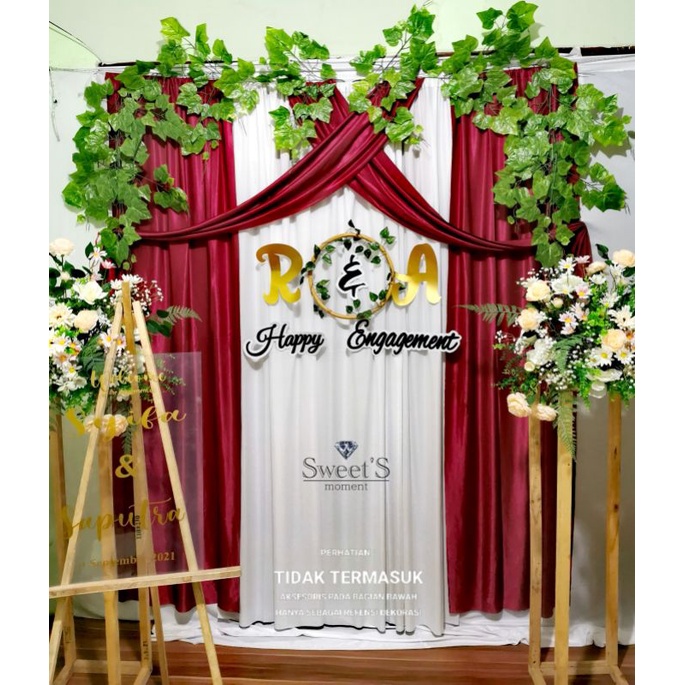 Jual Paket Backdrop Lamaran Ukuran Mx M Dekorasi Lamaran Termurah