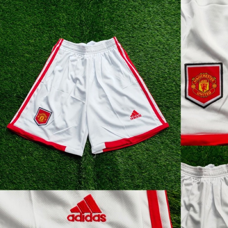 Jual Celana Bola Futsal Manchester United Home Putih 2022 2023 Grade