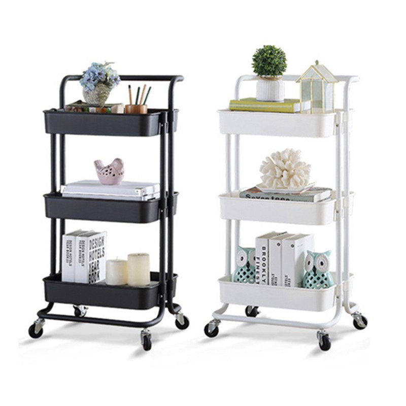 Jual New Troli Salon Utility Cart Rolling Tier Service Rak