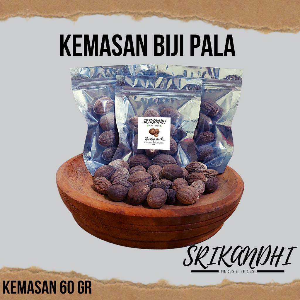 Jual Bumbu Masak Kemasan Biji Pala Numteg Pack By Srikandhia 60gr