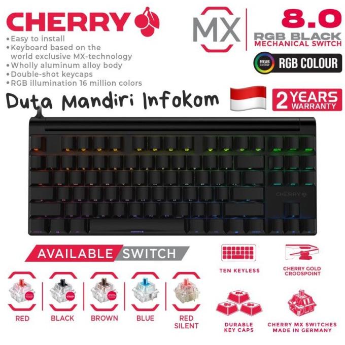 Jual Cherry Mx Board 8 0 Rgb Black Mechanical Gaming Keyboard