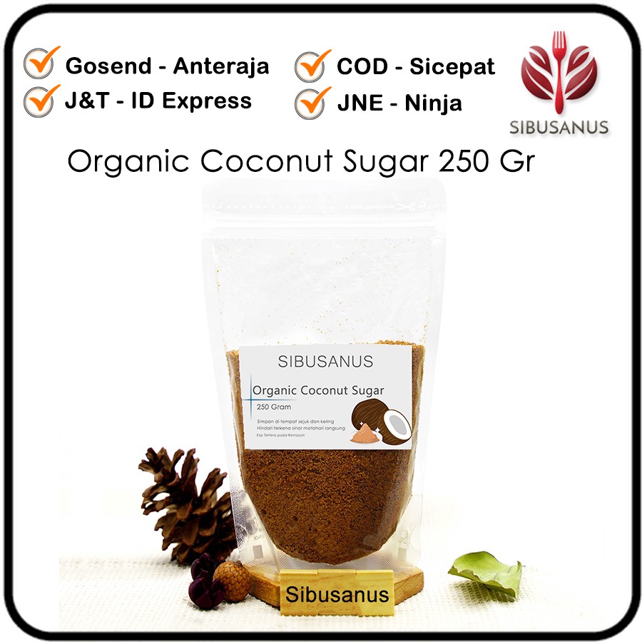 Jual Coconut Sugar Organic Gula Kelapa Organik 250 Gram Shopee