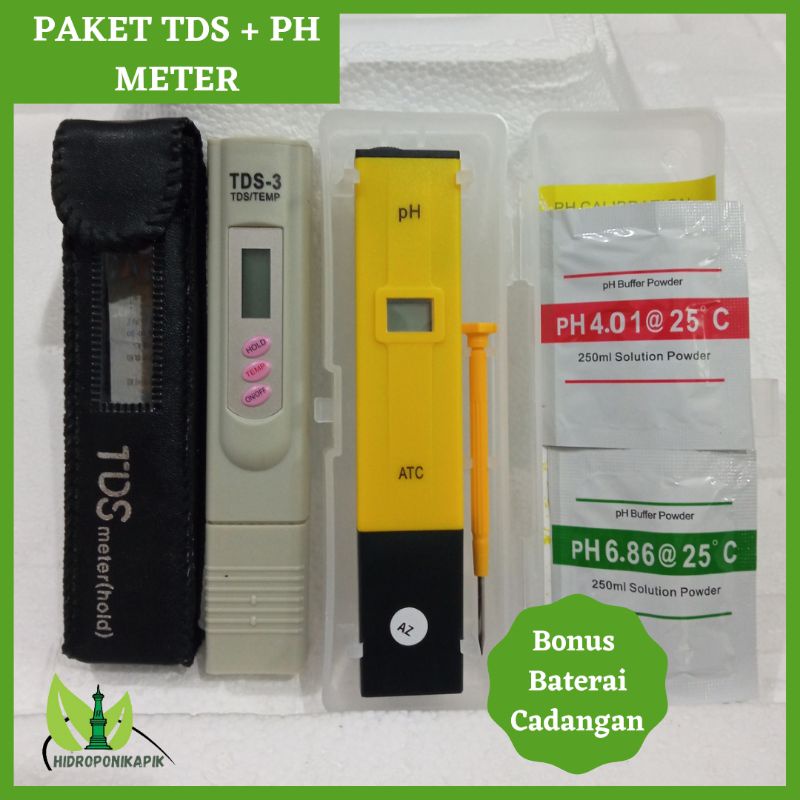 Jual Paket TDS Meter PH Meter Digital Alat Ukur Air Tester Air Kolam