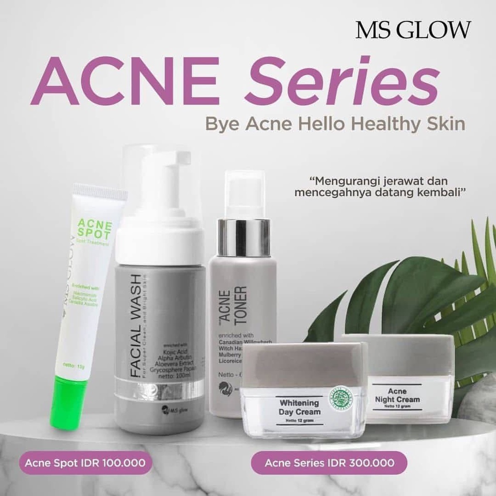 Jual Paket Wajah Ms Glow Acne Series Shopee Indonesia