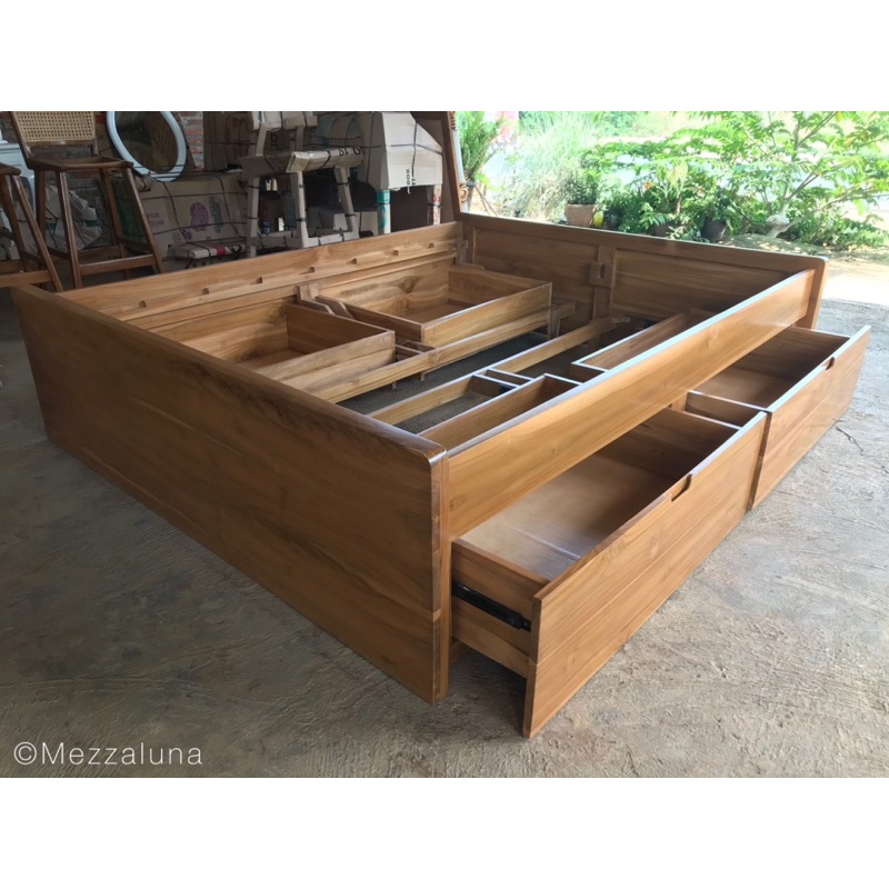 Jual BED DIVAN DIPAN KERANGKA TEMPAT TIDUR 160x200 MATERIAL KAYU JATI