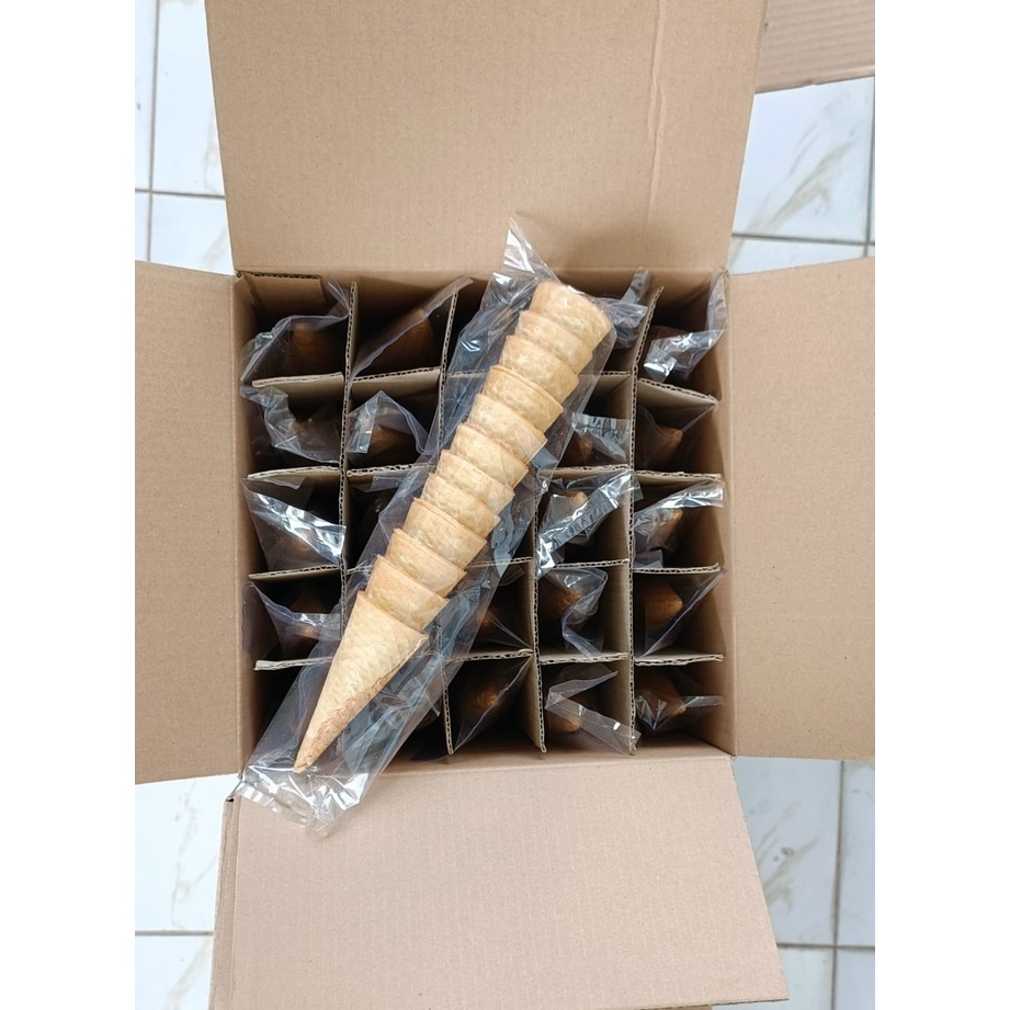 Jual Grab Gojek Cone Es Krim Aladdin Rolled Sugar Cone Ice Cream Dus