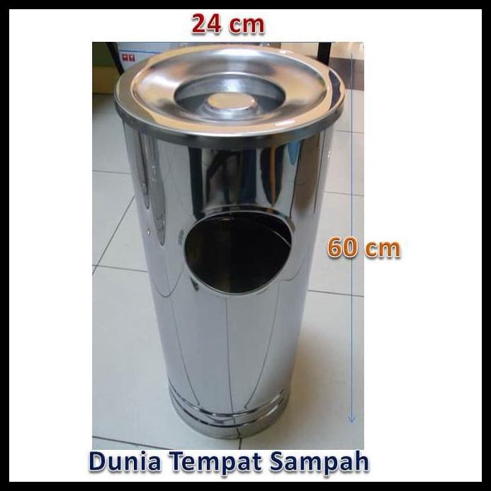 Jual Tempat Sampah Asbak Stainless Besar Tong Sampah Stainles Tinggi 60