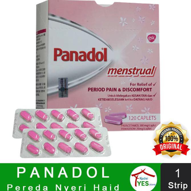 Jual Panadol Menstrual Pink Strip Isi Datang Bulan Haid