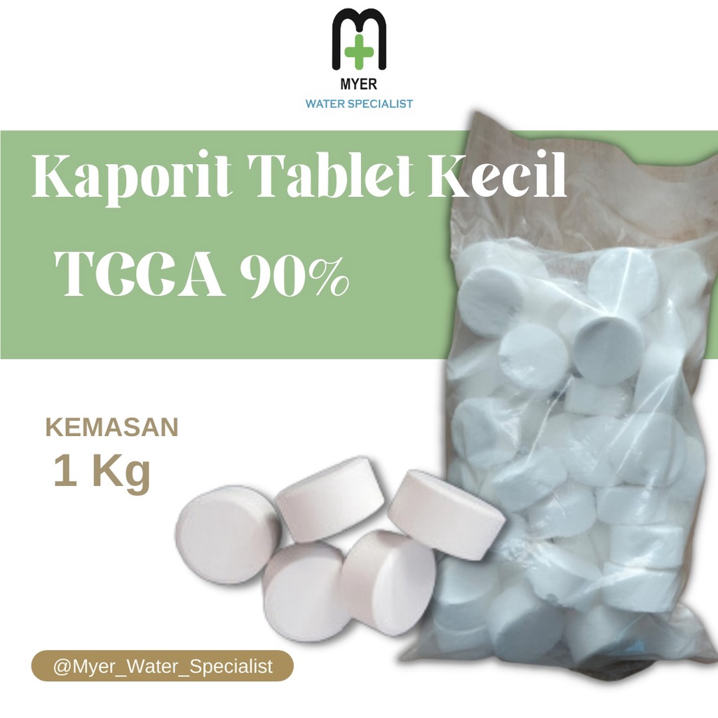 Jual Kaporit Tablet Kecil TCCA 90 Klorin Tablet TCCA Tablet 1 Kg