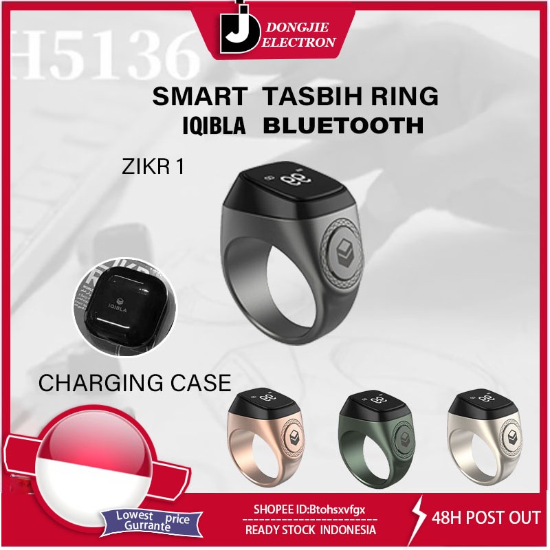 Jual Ready Stock Iqibla Smart Tasbih Tally Counter Ring For Muslims