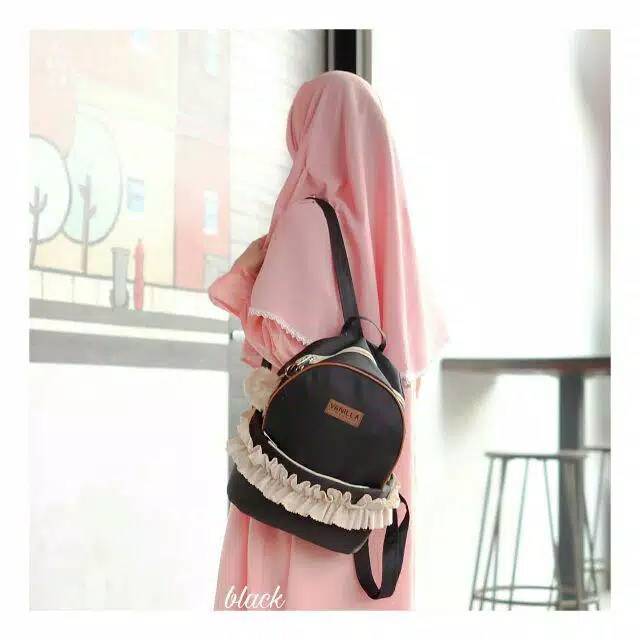 Jual Fashion Tas Ranswl RUFFLE BAG By Vanilla House Backpack Lucu