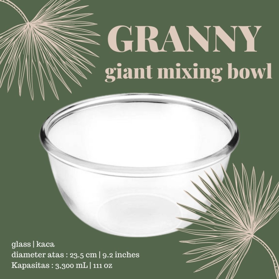 Jual Granny Mixing Glass Bowl Mangkok Kaca Mixer Mangkok Salad