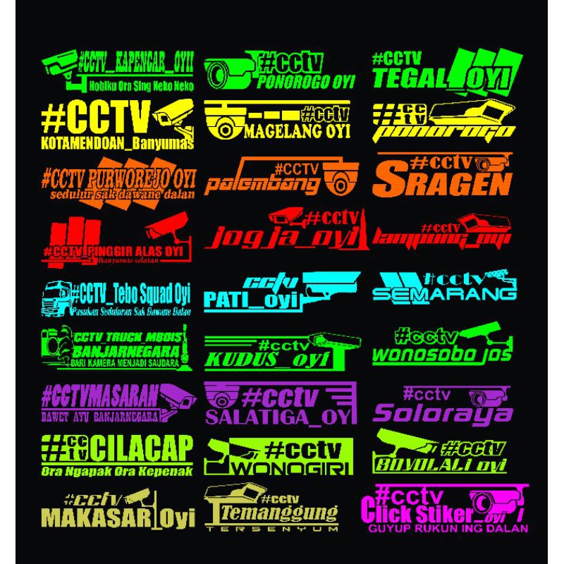 Jual Stiker Cutting Cctv Truk Truck Mania Minimal Order Biji Pcs