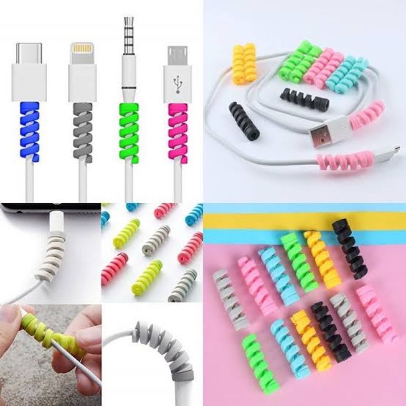 Jual Pack Isi Pelindung Kabel Spiral Warna Warni Cable Protector