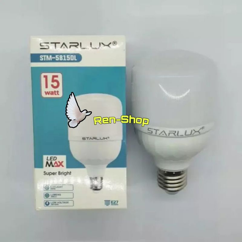 Jual Lampu Bohlam Starlux Led MAX Super Bright 15 Watt SNI Cahaya Putih