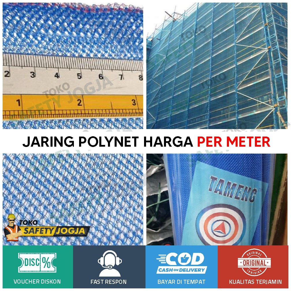 Jual Jaring Pengaman Polynet Jaring Net Safety Konstruksi Eceran Roll