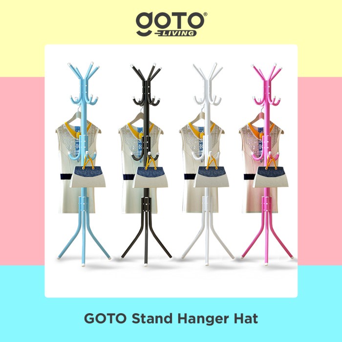 Jual Stand Hanger Handuk Jumbo Lucu Serbaguna Besi Cucian H2L8 Roda