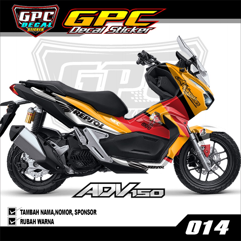 Jual Decal Sticker Honda ADV 150 Repsol Fullbody Dekal ADV GPC 014