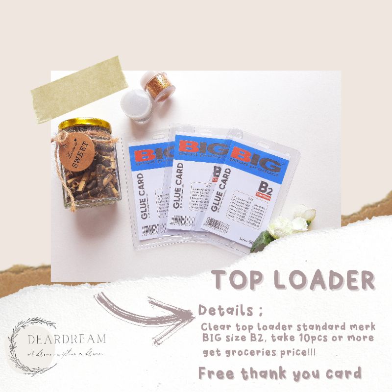 Jual TOPLOADER B2 BIG 126mm X 79mm PHOTOCARD PC CC NAMETAG ID CARD