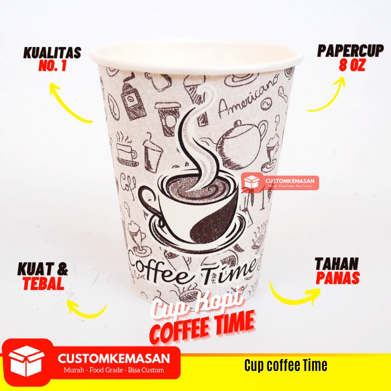 Jual Gelas Kopi Kertas Paper Cup Kopi Paper Cup Teh Paper Cup 8