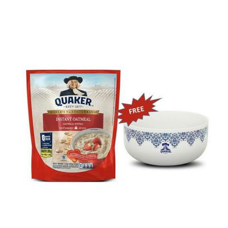 Jual Quaker Instant Oatmeal Gr Plus Mangkok Shopee Indonesia