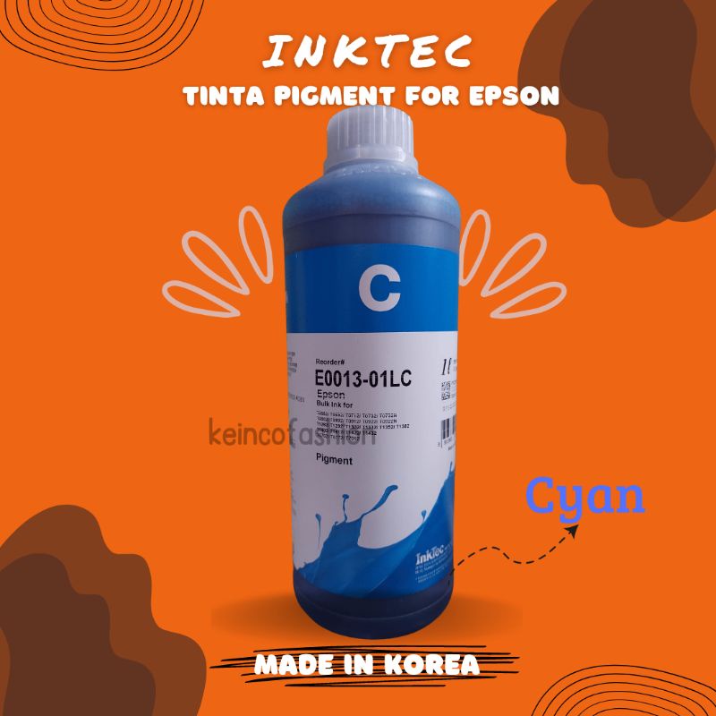 Jual TINTA PIGMENT INKTEC ORIGINAL E0013 FOR EPSON KEMASAN 1 LITER