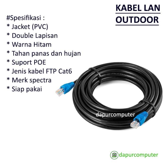 Jual Kabel Utp Lan Cat Outdoor Meter Terpasang Rj Plugboot Cat