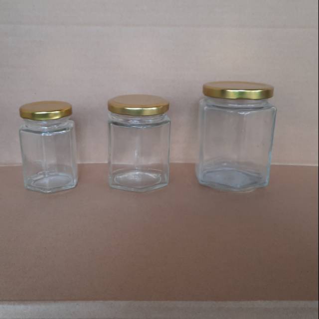 Jual Jar Kaca Hexagonal Segi Enam Ml Baru Shopee Indonesia