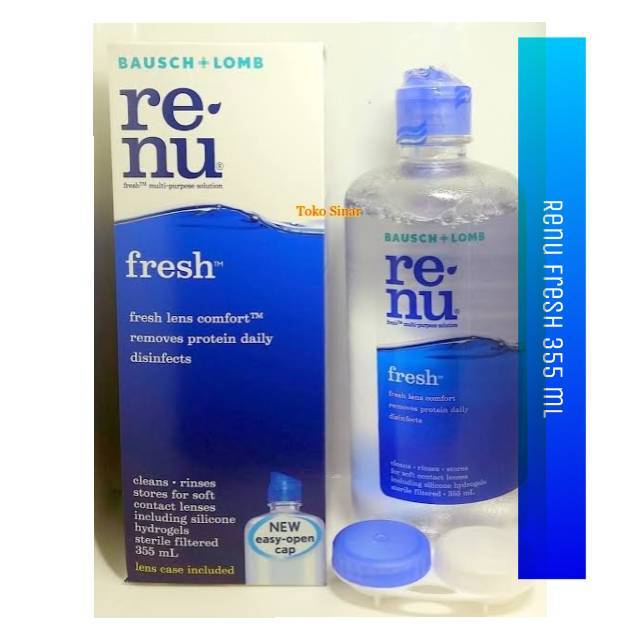 Jual Cairan Air Pembersih Softlens Renu Fresh 355 Ml Tidak Perih Di